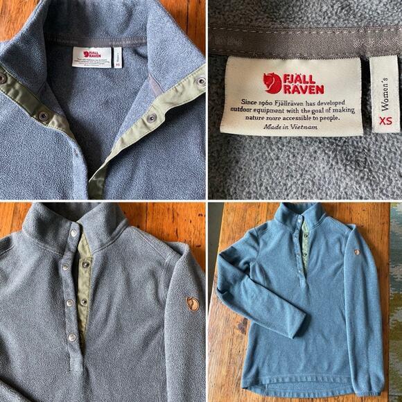 FJALLRAVEN $150 Gray Ovik Womens Fleece Sweater Size XS VGUC - Picture 1 of 15